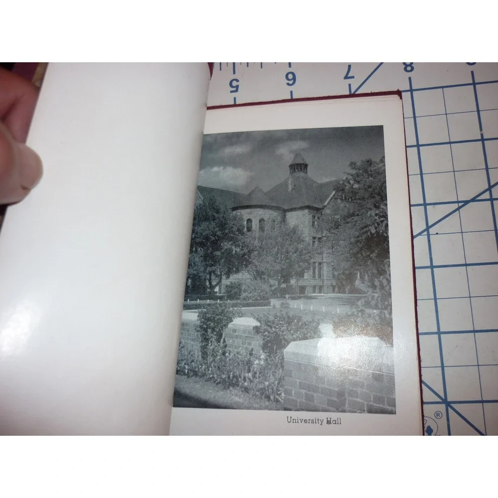Vintage University of Denver Souvenir Photo Booklet Red Leatherette DU History